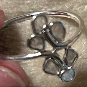 925 sterling silver polki diamond ring size 8 1/4